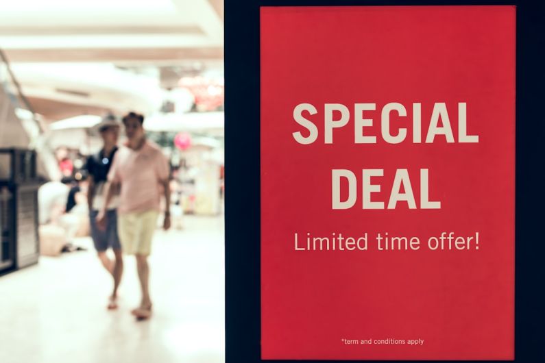 Offers - man walking inside mall collage